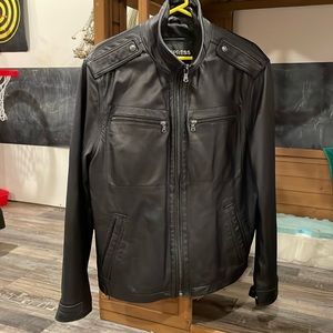 Men’s large soft leather jacket.